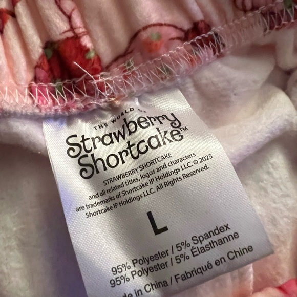 STRAWBERRY SHORTCAKE PINK BOWS PAJAMA PANTS - Picture 4 of 4